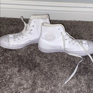 White Leather Converse